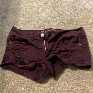 Purple stretch shorts